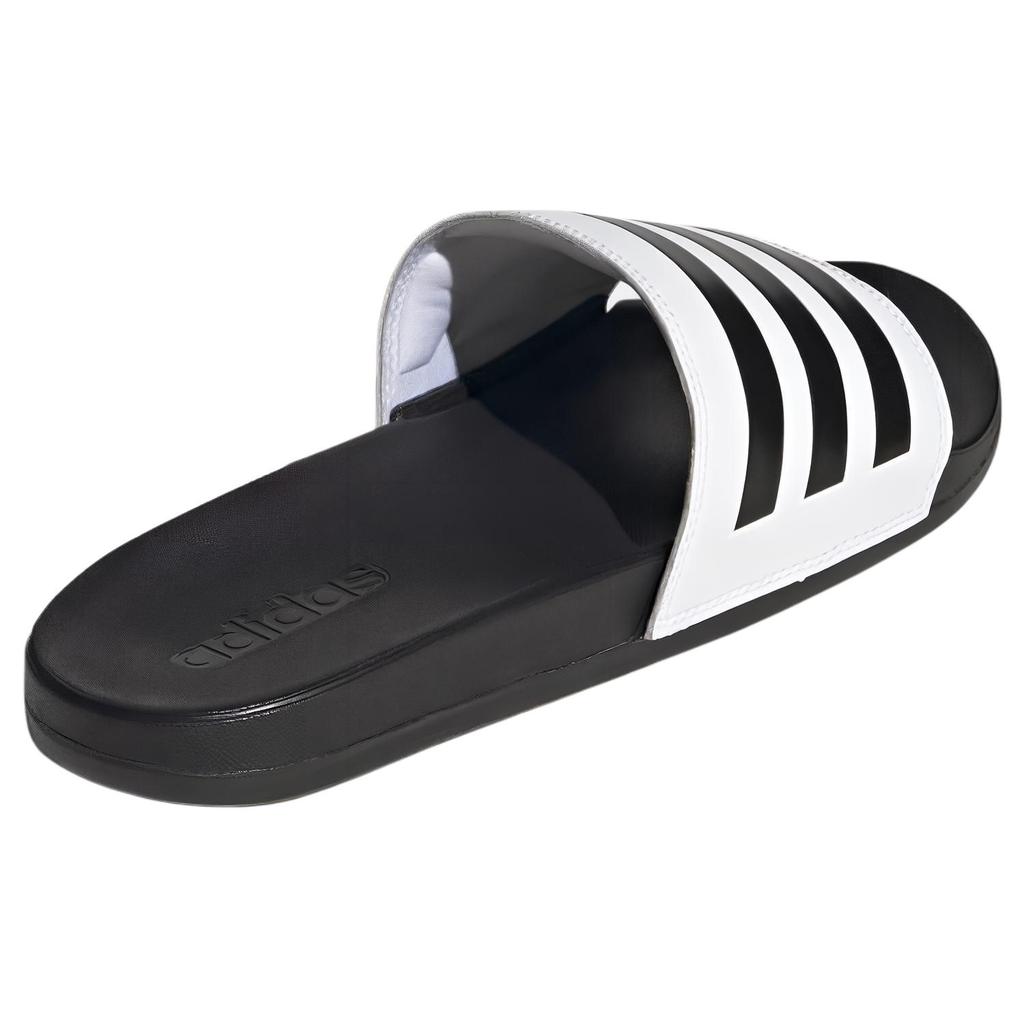 adidas Adilette Comfort Slip Resistant Slide Slippers Unisex Black White GZ5893