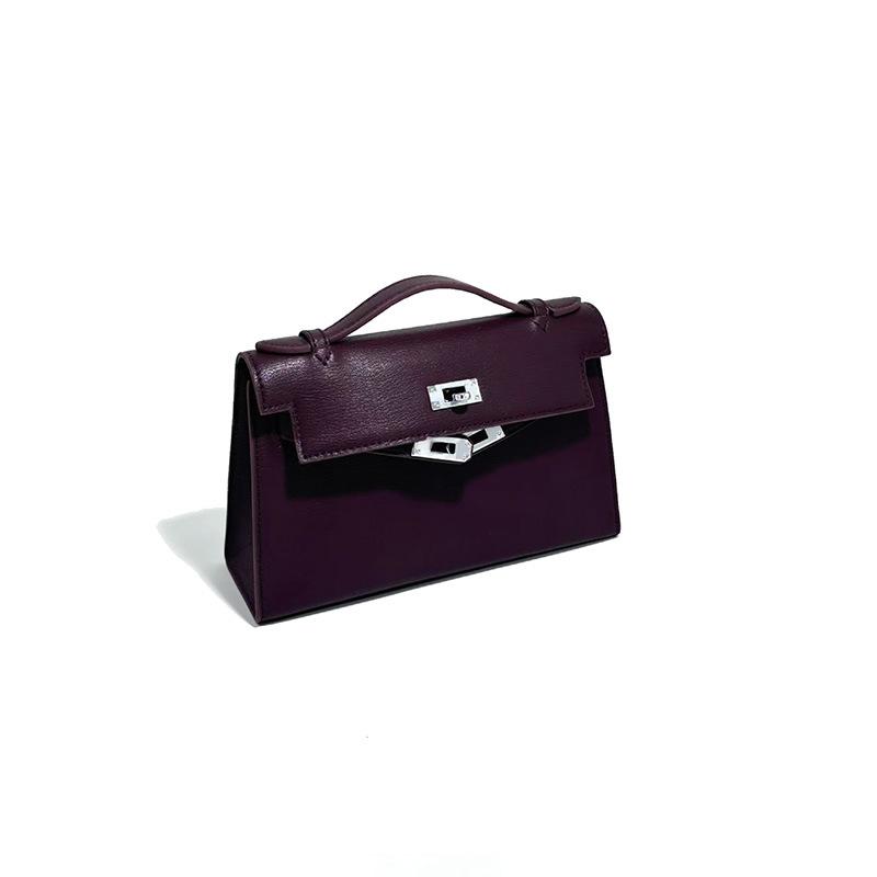 Bolso de cuero para mujer versátil patrón de cabra hombro bandolera pequeño cuadrado retro