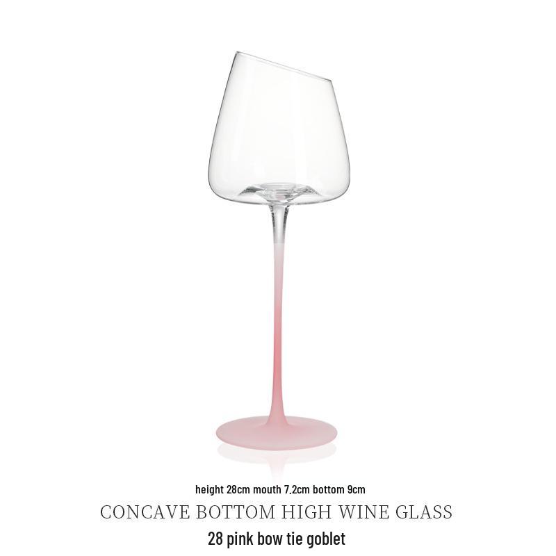 European Style Gradient Burgundy Crystal Goblet Wine Glass