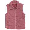 Women's Solid Color Lambswool Vest Short Style Grained Velvet Vest