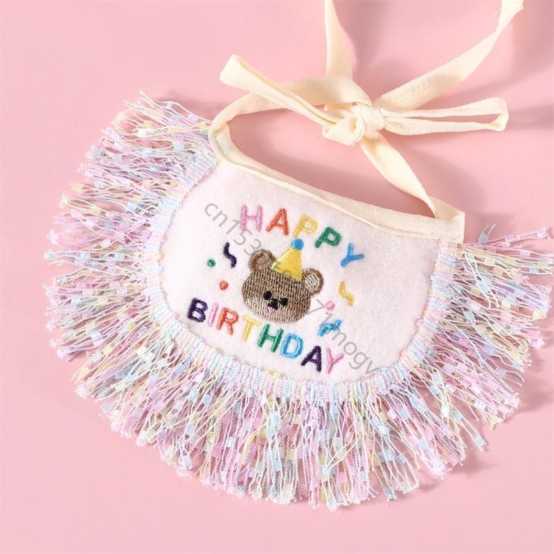 Dogs Birthday Hat with Bandanas Delicate Dogs Summer Spring Celebration Hat R7UB