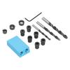 Woodwork Pocket Hole Jig 15 degrees  Aluminum Alloy Angle Carpentry Locator Jigs for Drilling14Pcs Set