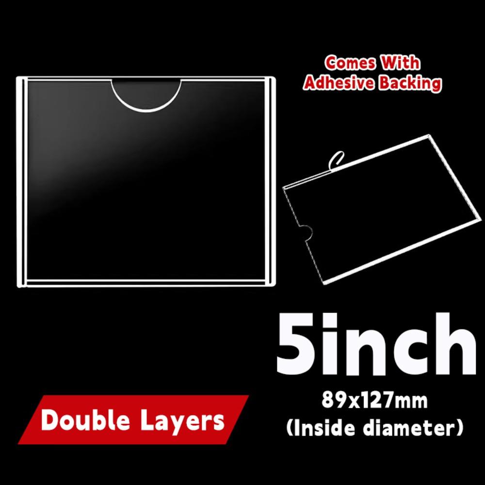 Self-Adhesive Photo Frame Clear Card Holder Durable Label Holder Supermarket
