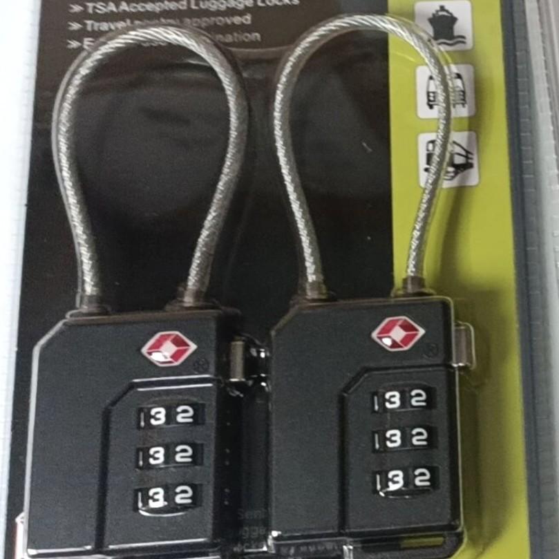 Lucchetto per bagagli con fune metallica TSA21100, Materiale PC, Nuovo di zecca, Confezione neutra