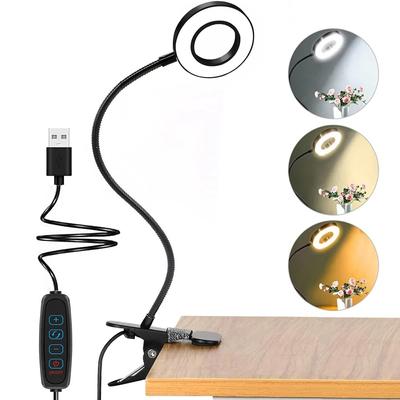 1PC 48 LEDs Schreibtischlampe Clip USB Buchleuchte Nachttisch 360° Flexibler Augenschutz Schwanenhals Leseleuchte Helligkeit einstellbar 3-stufig