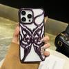 Etui 3D z motylem i płomieniem odprowadzające ciepło na telefon iPhone 16 15 14 13 12 11 Pro Max 16E Galwanizowane Odporne na wstrząsy Miękkie etui