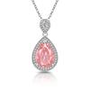 Fashionable Waterdrop Necklace High Carbon Diamond Zircon Ice Cut Necklace for Female Clavicle Chain Engagement Gift