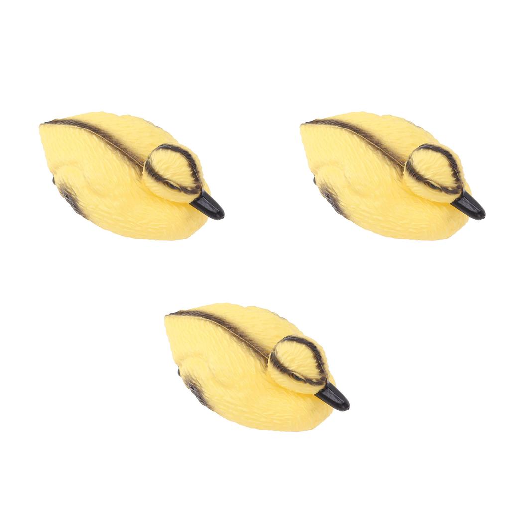 3Pcs Floating Yellow Duckling Realistic Plastic Duck Fish Pond Ornament for Garden Swimming Pool Fishing Pond Water