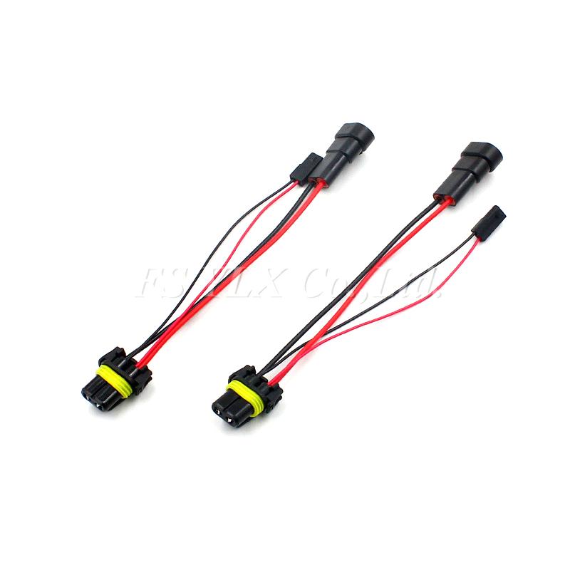 

FSYLX 2pc 9005 hb3 9006 hb4 high beam HID Bi-xenon Adapter for the H1 D2S HID Bi-xenon headlight retrofit harness socket cable 9005