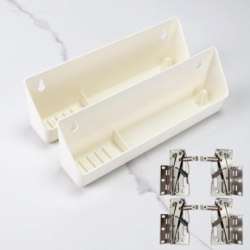 Double Set Waterproof Plastic Drawer Trays With Gentle Shut Mechanism For Home Practical Bathroom Organizers