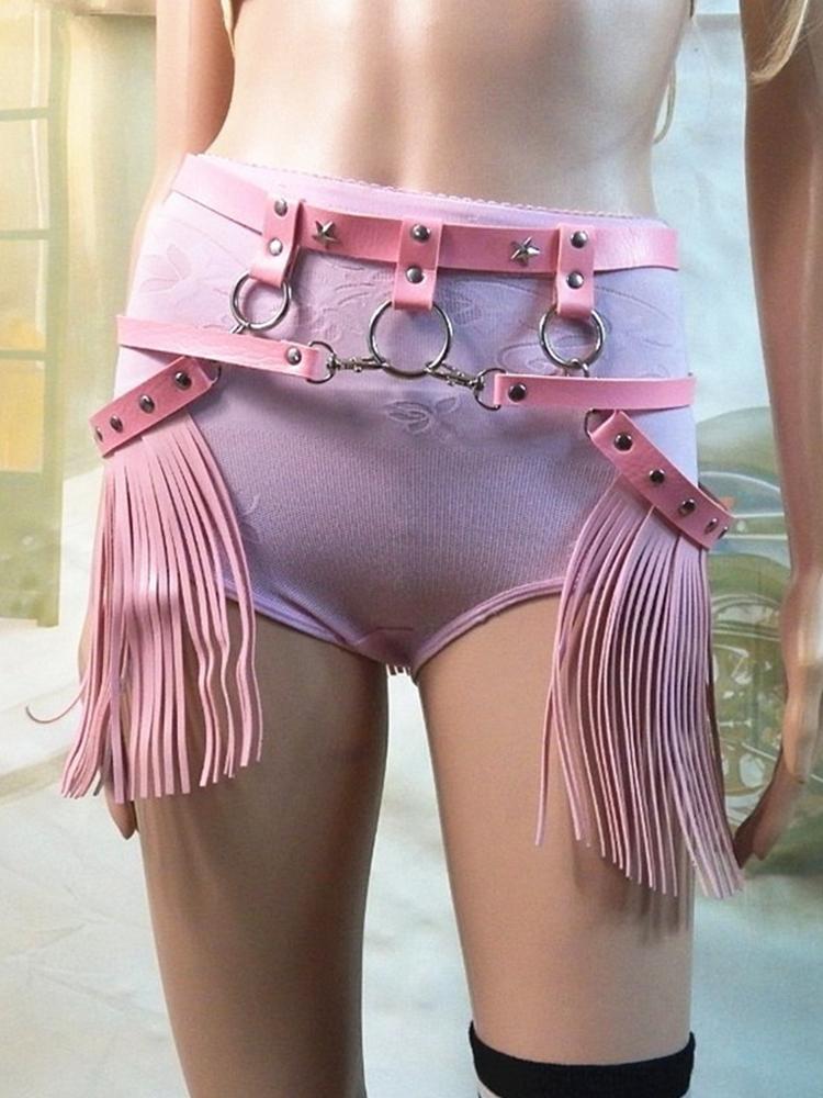 Fashion Women Body Harness Sexy Leather Lingerie with Chain Bra Bondage Suspender Harness Fetish Goth Exotic Clothing Accessorie