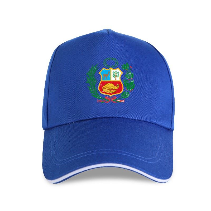 Newest Fashion Cool Unisex Print Cool Fashion Novelty Style Top Peru Baseball Cap Peruvian Coat of Arms Casual Homme