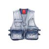 Li Ning Sports Fashion Series Washed Woven Denim Vest Men Vests Gradient-Blue AMDR019-1