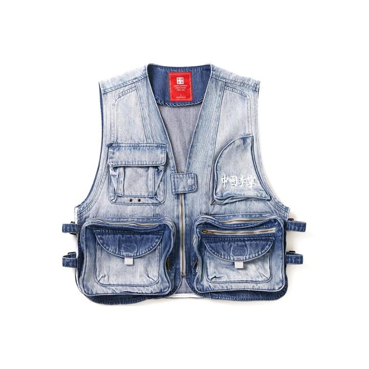 

Li Ning Sports Fashion Series Washed Woven Denim Жилеты мужские Жилеты градиентно-синие AMDR019-1 XXL