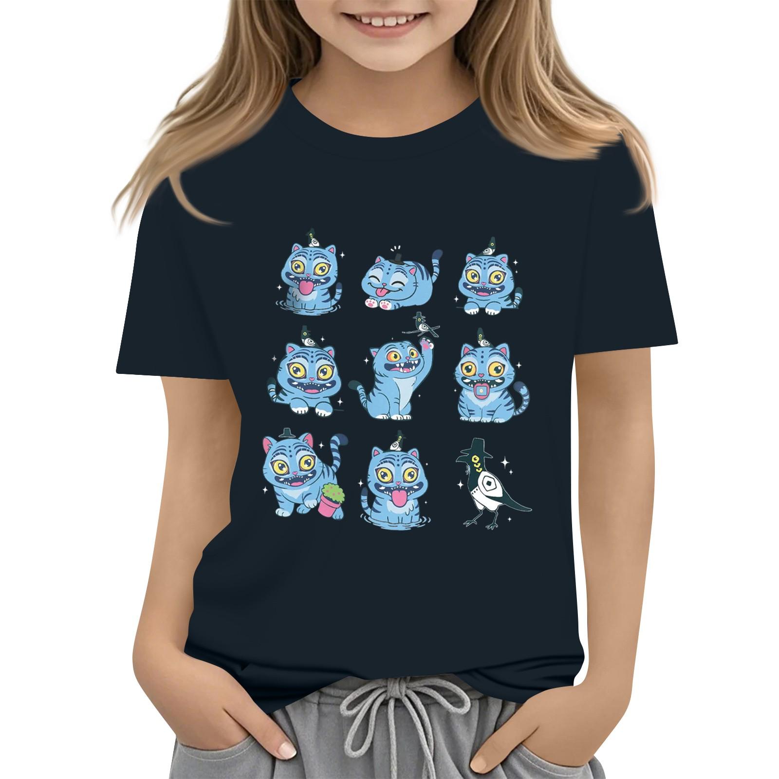 

Футболка с короткими рукавами и круглым вырезом для мальчиков и девочек 120