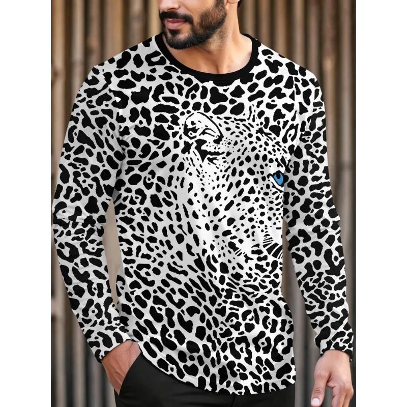 Autumn Men's 3D Printed Crew Neck Long Sleeve T-Shirt