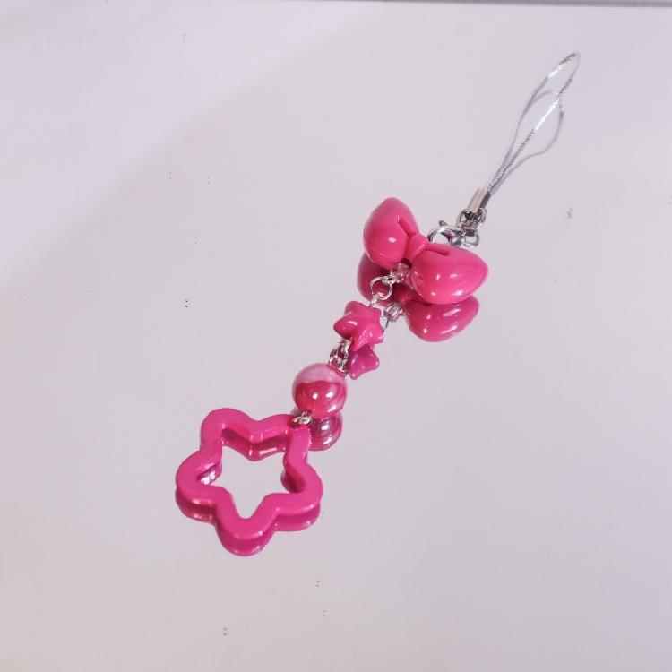 Elegant Beaded Mobile Phone Lanyard Handmade Beaded Keyring Accessory for Women