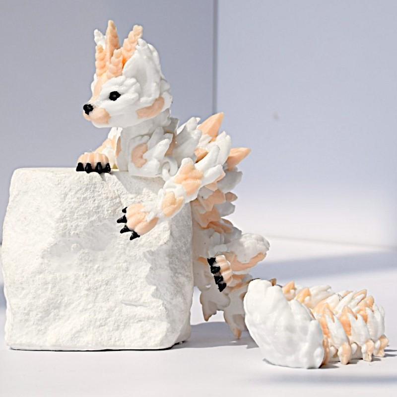 3D Printing Cat Dragon Full Articulated Toys Simulation Chinese Dragon Joint Movable Model Home Desktop Decoration Toy