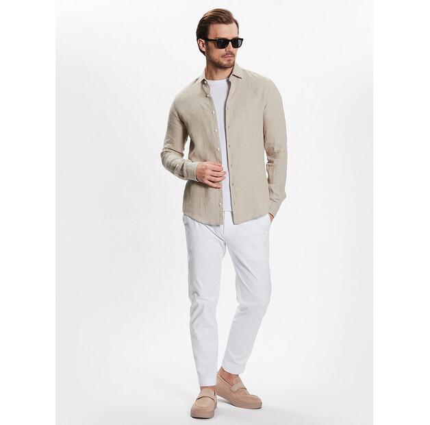 Рубашка Calvin Klein Linen Solid Slim Shirt