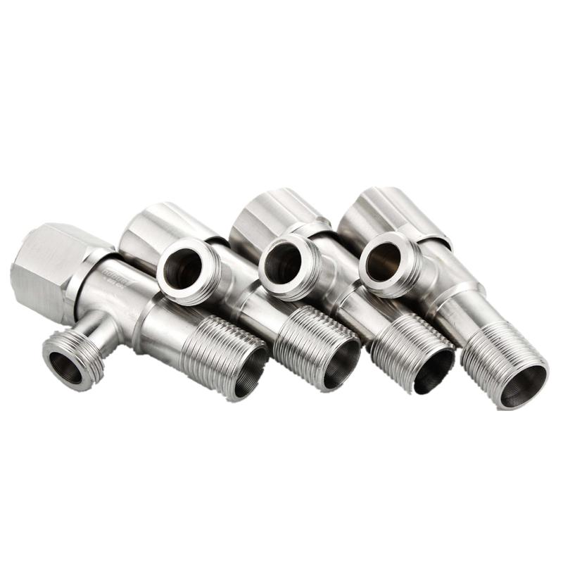 1 Stück Toilettenwaschmaschine 1/2 Zoll heißes und kaltes Wasser Dreieckventil Wasserstopp-Eckventil Messing Edelstahl