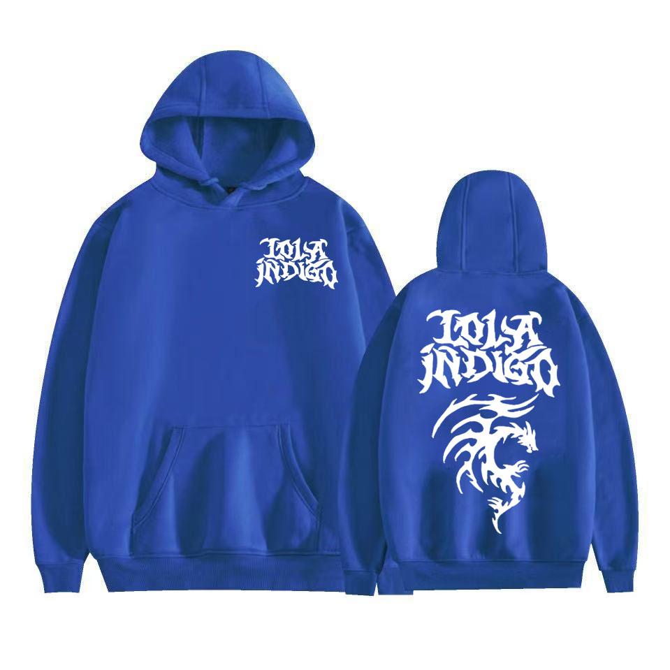Pop Singer Lola Indigo's Printed Hoodie Men's Fashion Aesthetic Hoodie Hip-hop Casual Sportswear Pullover Hoodie