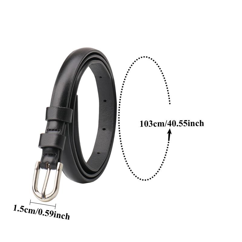 Korean-Style Women’s Versatile Decorative Skinny Jeans Belt Stylish High-End Minimalist Alloy Pin Buckle Student Belt
