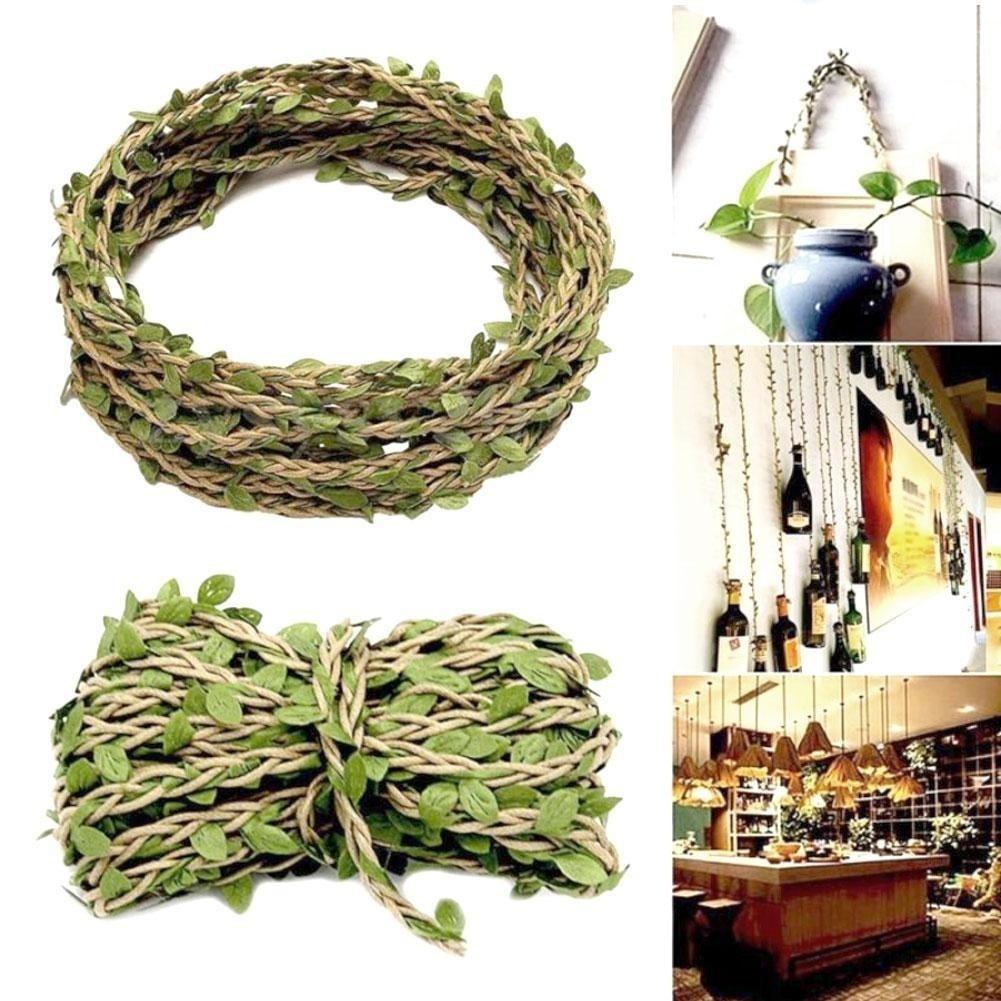 1 Roll 10m Artificial Vine Fake Foliage Leaf Garland Plant for DIY Wedding Home Garden Decor Photography Props