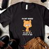 Bored CaT T Shirt Funny Lazy Cute Lover for Animal Lovers Zen Vintage Washed Soft Top For Everyday Wear Slightly Homme