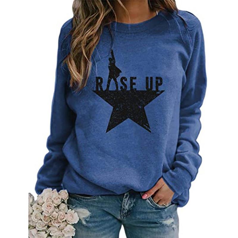 Women's Graphic Crew Neck Sweatshirt Long Sleeve Loose Casual Western Pullover