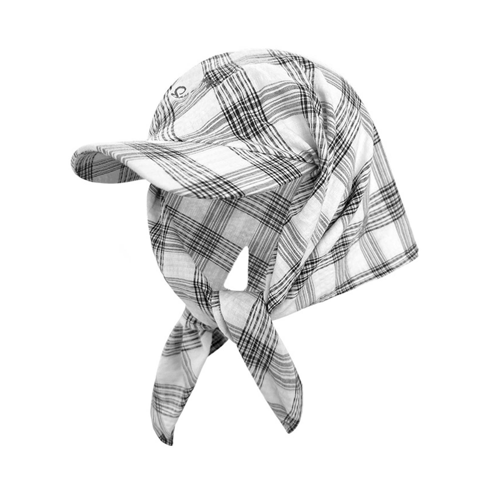 

Модная бейсболка в клетку, шляпы-банданы с регулируемой завязкой, отлично подходит для студентов и занятий фитнесом, солнцезащитная 5