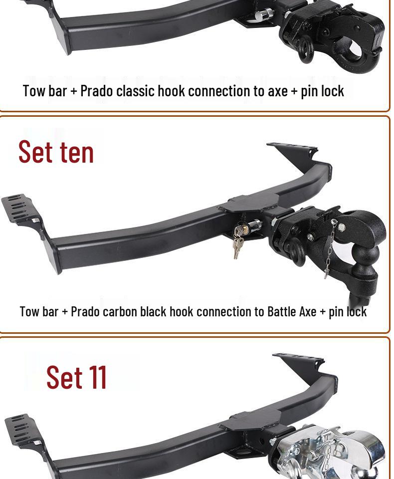 Compatible Trailer Hitch Adapter for 2008-2025 Toyota Highlander with Square Hole Design