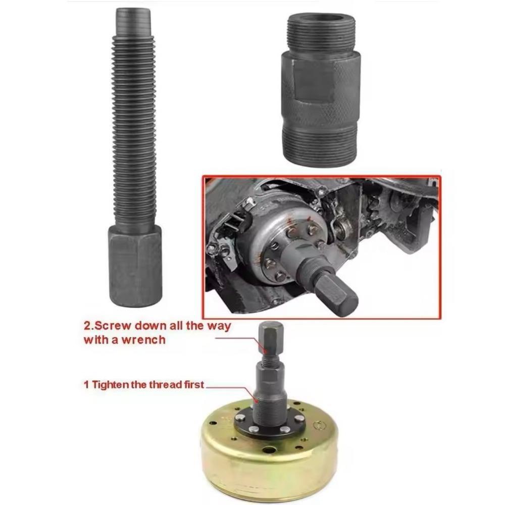 Engine Magneto Flywheel Puller Double-head Code Rotor Puller 24/27mm Screw Motorcycle Repair Tools