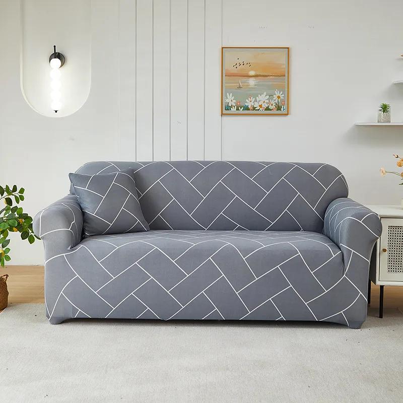 Armchair Corner Sofa Cover Leaves Stretch Sofa Cover Couch Cover Slipcovers Chaselong Protector for Pets and Kids Fully Wrap