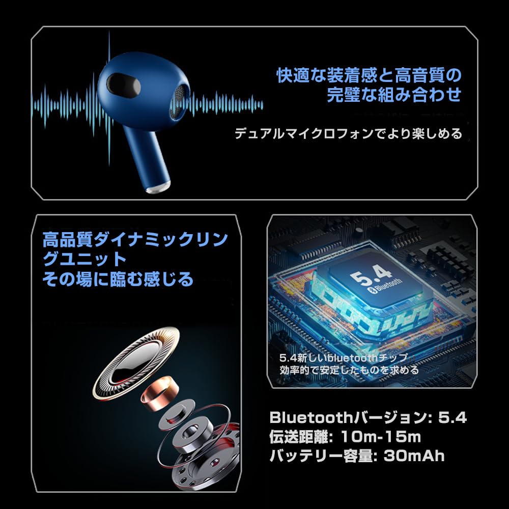 Bluetooth Low Latency Wireless Gaming Binaural ENC Noise Automatic Touch Long Compatible with Web and Instruction Manual [2024 5.4] Earbuds,