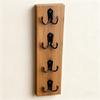 Vertical Wall Mounted Key Holder Space Saving Hanger Wood Key Rack with Hook Decorative Farmhouse Hanger Enduring