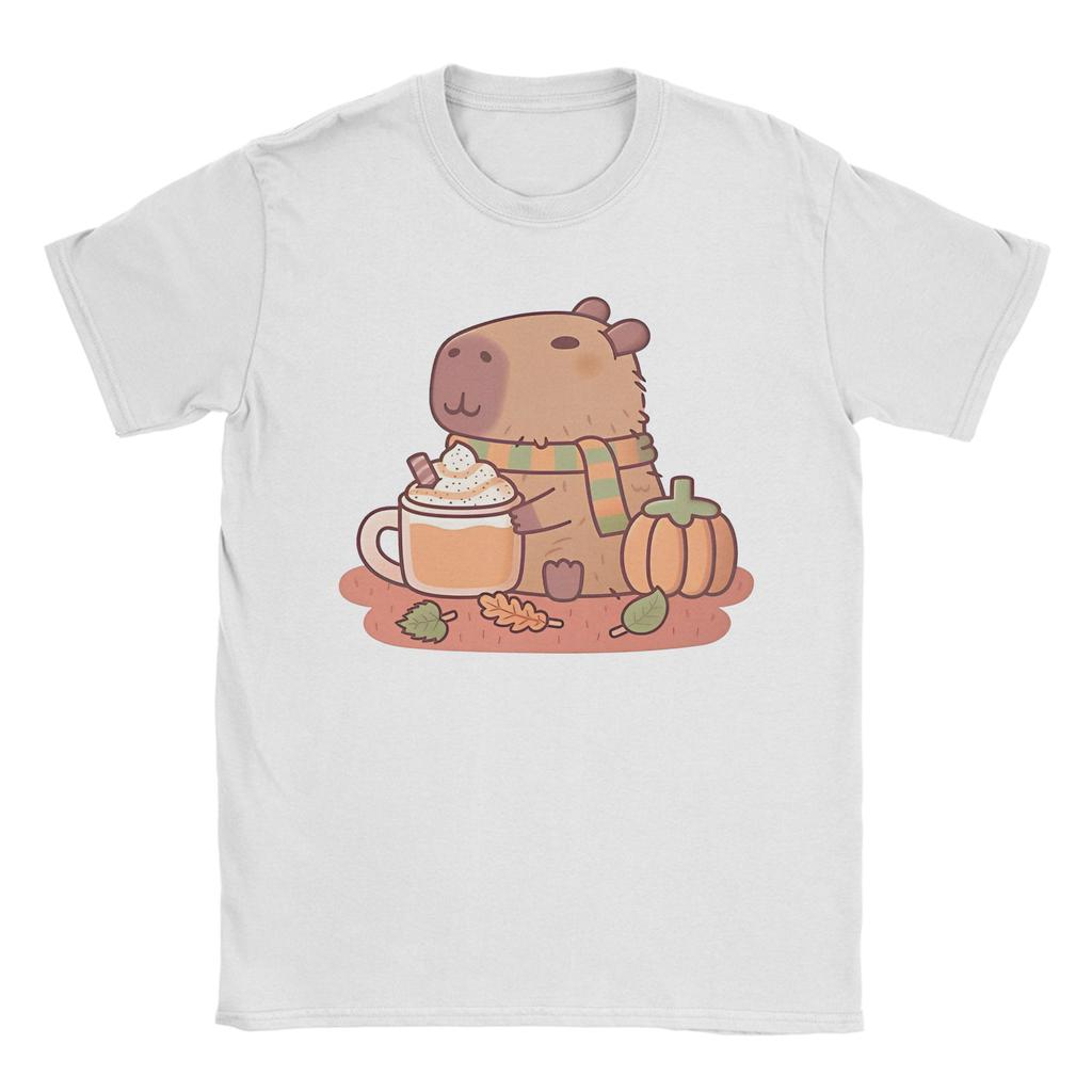 Kawaii Capybara Animal Tshirts Unisex Unisex Novelty 100 Cotton Tees Round Neck Short Sleeve T Shirt Gift Tops