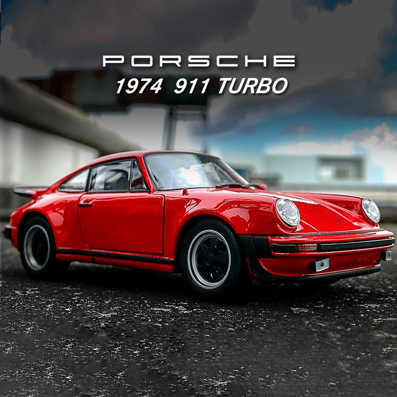 Welly 1/24 1974 Porsche 911 Turbo 3.0 Alloy Sports Car Model Diecast Metal Toy Vehicle Simulation Collection Kids Ornament Gifts