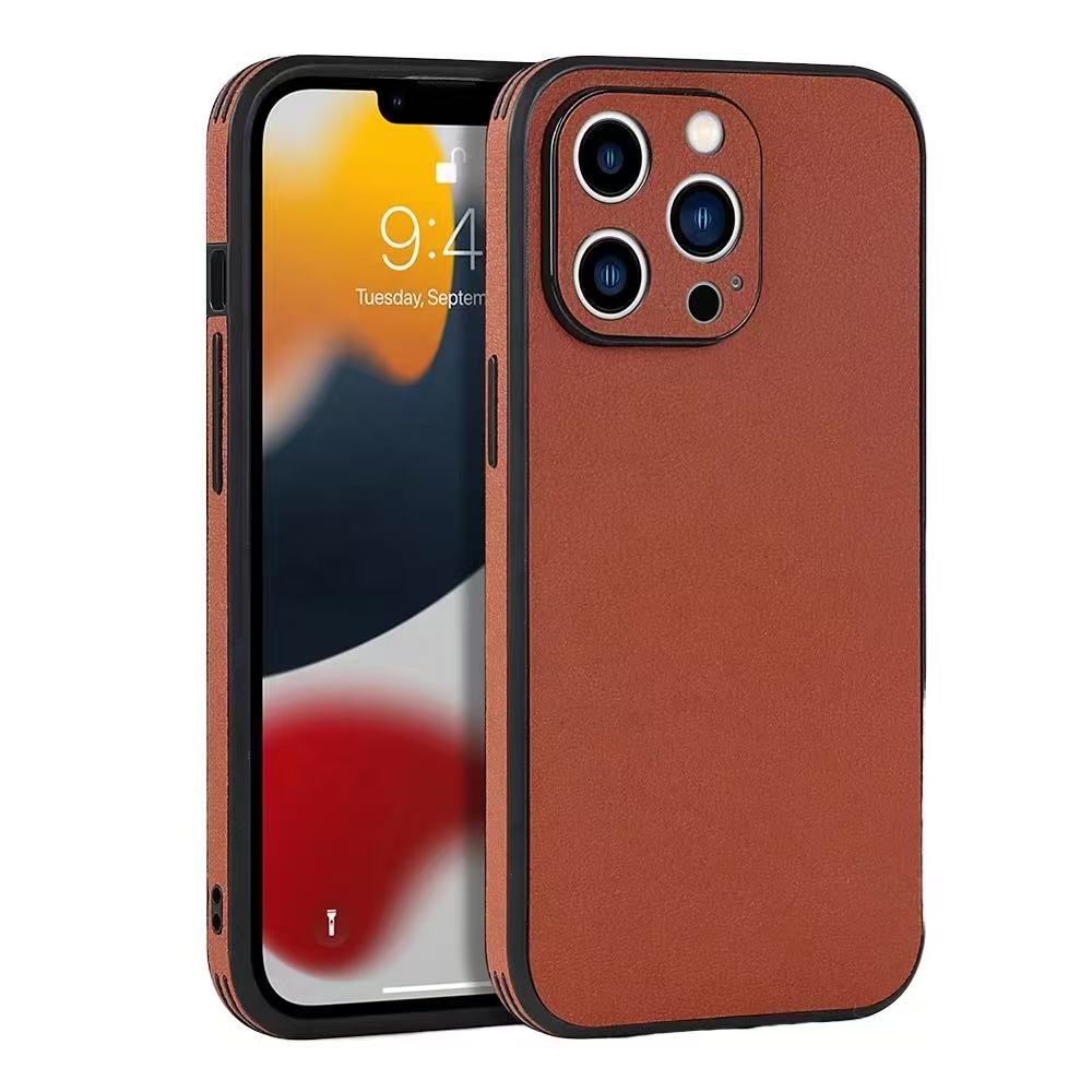 Luxury Tpu Leather Phone Case for iPhone 16 15 14 14 Plus 14 Pro Max Pro XS Soft Full Protective Mobile Cover Made TPU