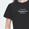 New MLB New York Yankees T Shirt Women's Black 3FTSV0253-50BKS