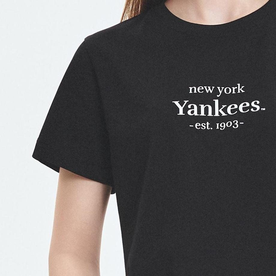 New MLB New York Yankees T Shirt Women's Black 3FTSV0253-50BKS
