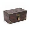 Hinged Lid Lockable Storage Chest Rectangular Wooden Jewelry Box