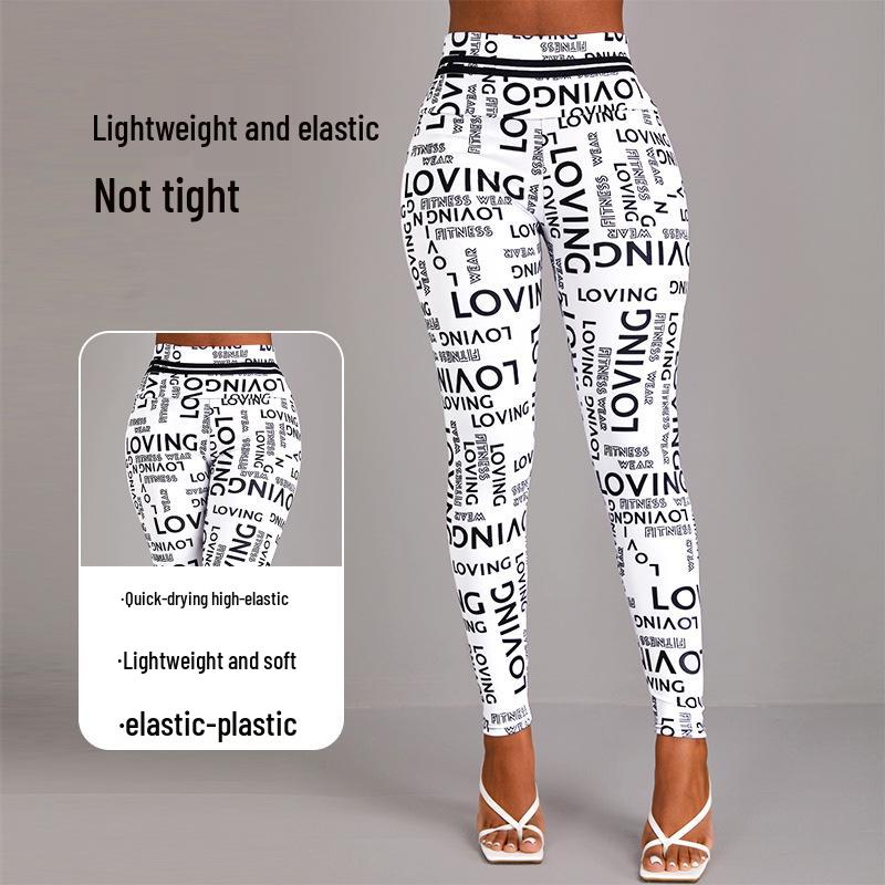 

Women s Hip-Lifting Yoga Leggings: European / American Sports Fashion Small