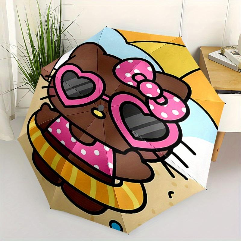 

Beach, Hello Kitty Automatic opening and closing folding umbrella with 8-rib frame and compact travel design, perfect for all occasions | St