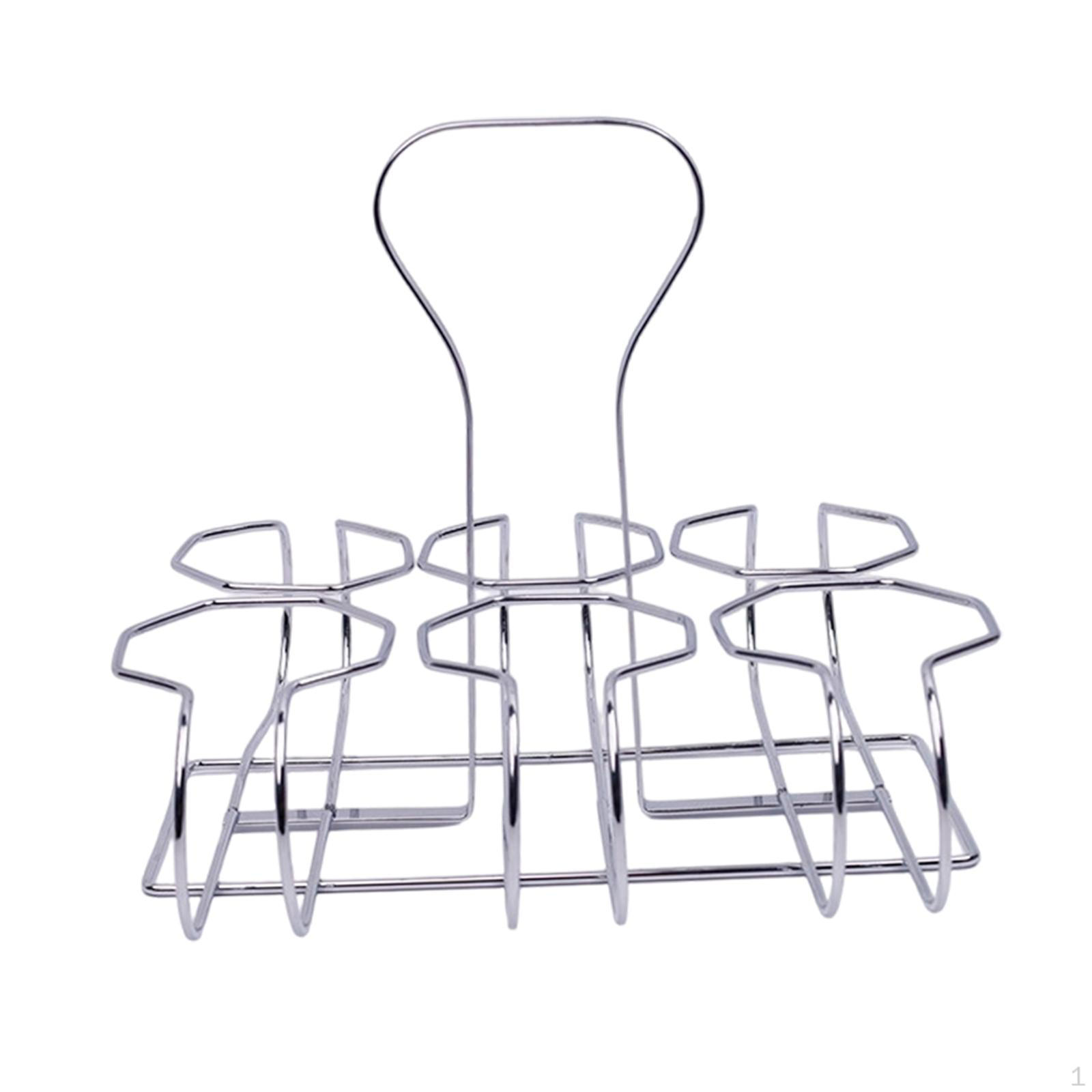 

Bottle Carrier Beer Holder Crate Rustic Beverage Storage Basket for Farmhouse Home Countertop срібний