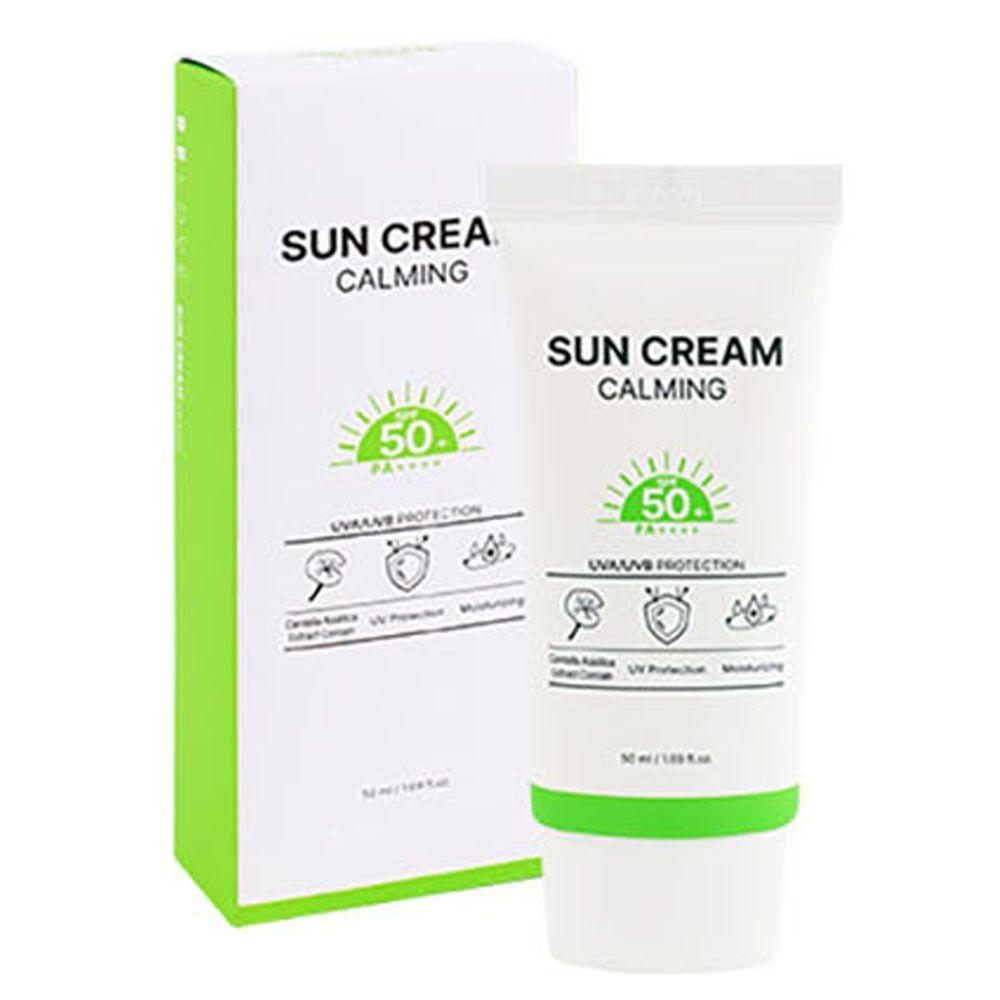 Sunscreen 50ml with mild ingredients like Centella Asiatica extract and ONTFEHDN to protect skin