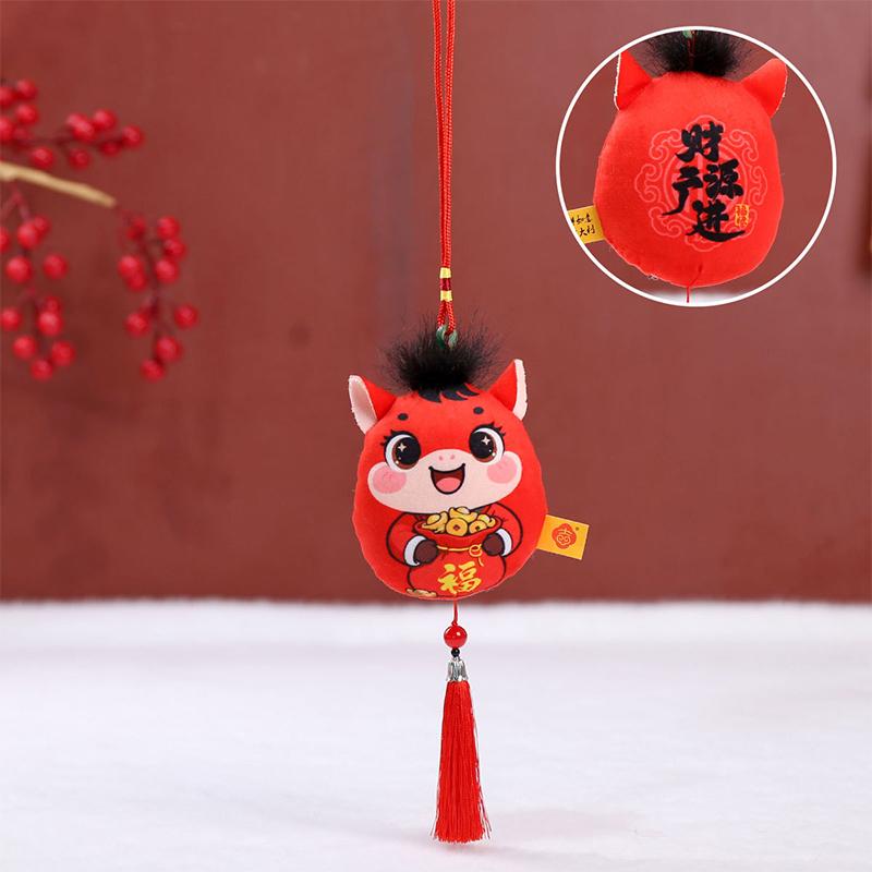Horse Year Mascot Doll Pendant Chinese Zodiac Horse Tassel Pendant Backpack Hangings Decoration Gifts