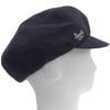 Great HERMES Casquette PAOLA Logo embroidery Check pattern lining Navy linen Women 57 Used
