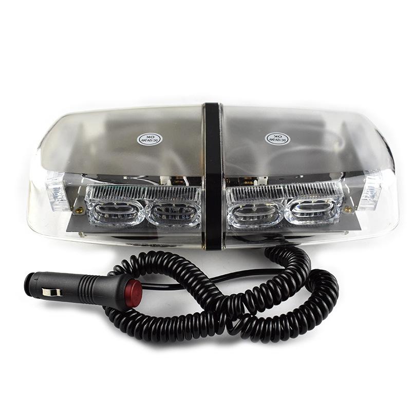 Lampă stroboscopică pentru acoperișul mașinii albastre Lampă intermitentă Poliție Pompier Vehicul Lumină de avertizare de urgență Bliț alb 36