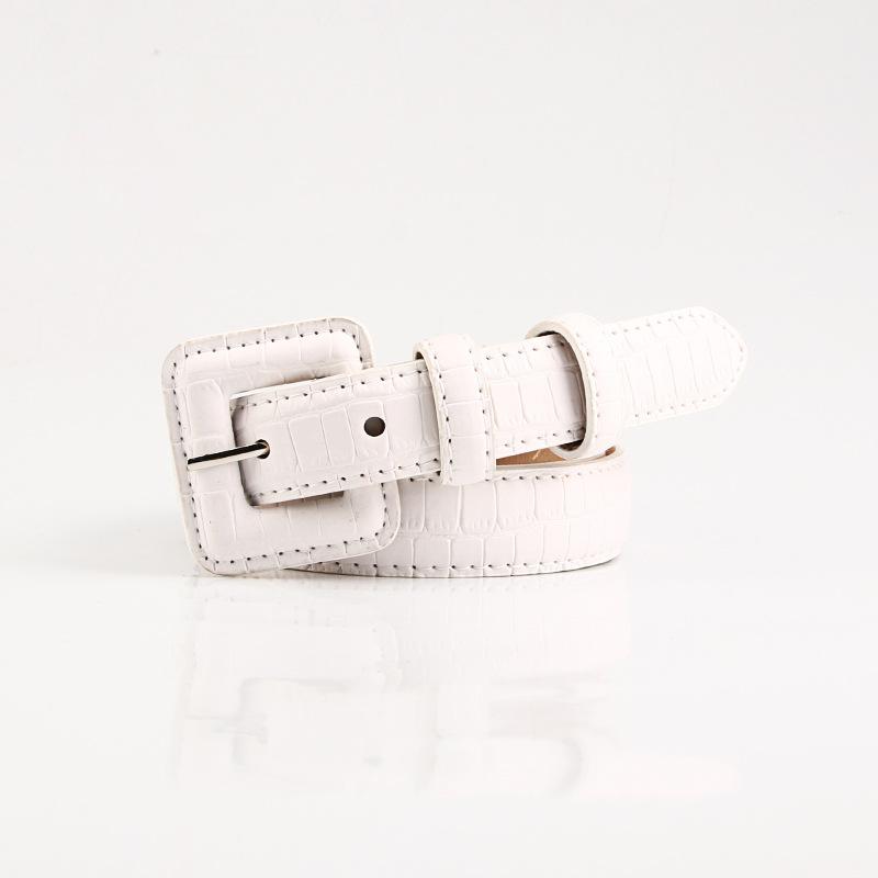 New Sweet and Light Luxury Japanese and Korean Women's Belts Fashion Decorative Belts for Women Stone Pattern Buckle Belts for Women