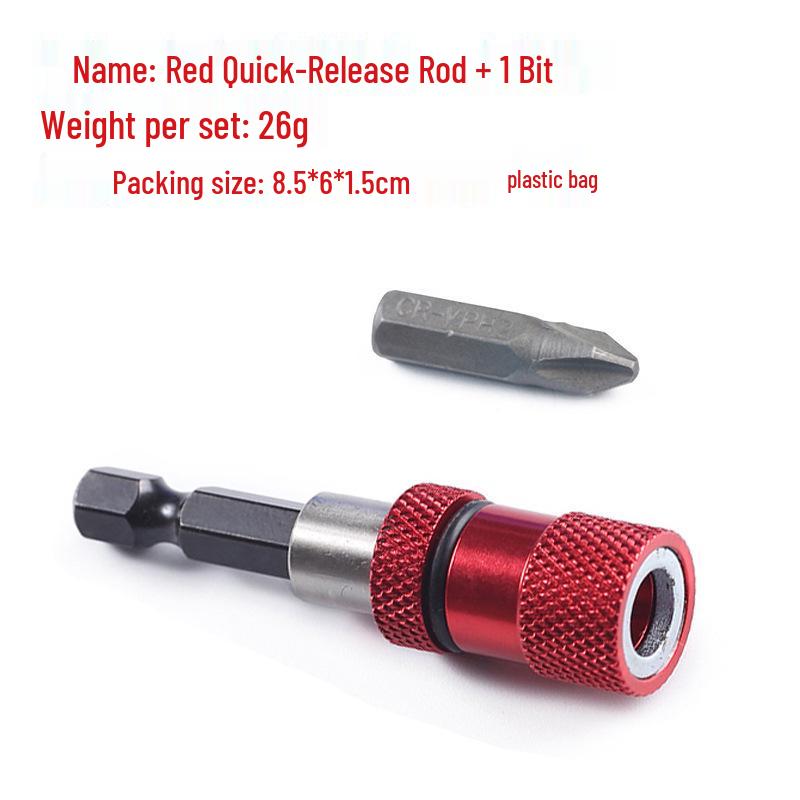 65mm Adjustable 1/4 Screwdriver Bit Holder, Carbon Steel Extension Bar, Quick Release
